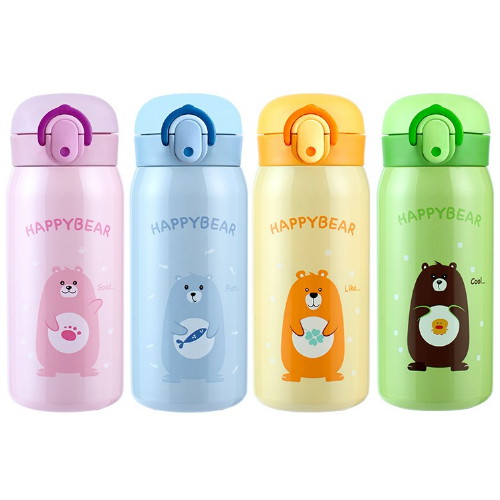 피지에스 해피베어 원터치 보온병 350ml