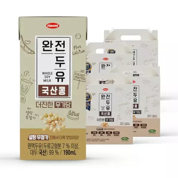 한미 국산콩 설탕무첨가 190ml 64팩