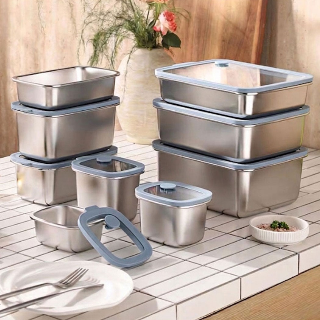 꾸미까 스마트 글라스 316L 스텐 밀폐찬통 2300ml